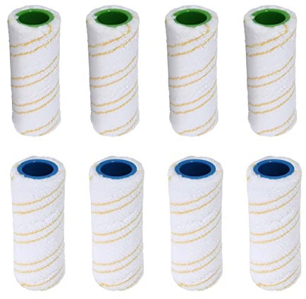 HCOWL 2/4/8-teilige Rollenbürste Rollenbürsten ersetzen kompatibel mit Kärcher Hartbodenreiniger FC 3 FC 3D FC 5 FC 7 Akku-Staubsauger Dampfer (Color : 8PC)