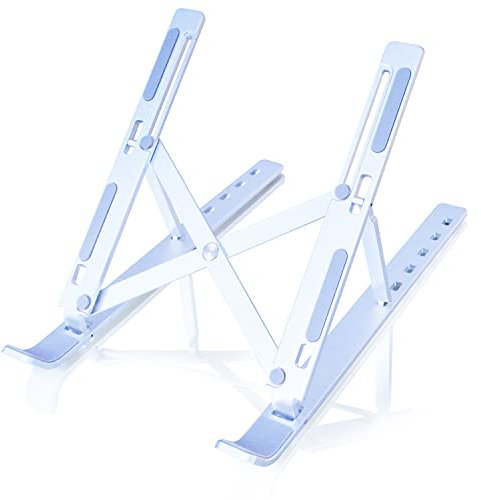 AABCOOLING Fold-Laptop Ständer mit Notebook, Tablet, Smartphone, Buch, vertikal Stabiler, Faltbarer tragbarer Desktop-Laptophalter, 6-stufige Winkel, höhenverstellbare Notebookhalterung
