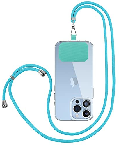Drucilla Cuerda para Móvil Universal, Cordón Colgante Movil, Cordón para Teléfono Ajustable, Correa para Llevar el Móvil Colgado del Cuello o en Hombro (Verde Menta)