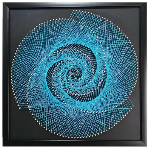 fikujap Erwachsene mit Vorlagen Geschenk außergewöhnlich, DIY String Art Set Basteln Geschenk für Frauen Männer Freund Freundin Familie Geschenk-Set Einrichtungs-Dekoration,B