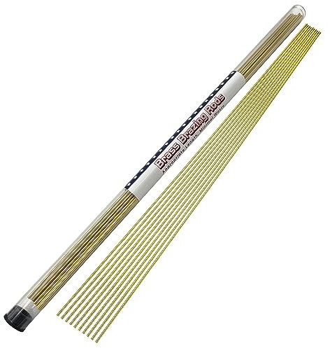 25 rods 1/2 lb 1/13’’x14’’ Brass Welding Rods, Brass Brazing Rods, Suitable for oxygen acetylene gas welding torch setups for Air Conditioner Refrigerators