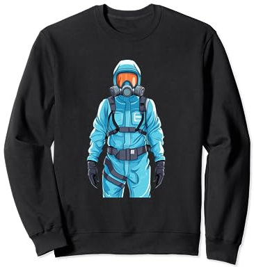 Blauer Quarantäne-Schutzanzug Kostüm für Verliebte Sweatshirt