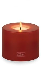 Qult Farluce Trend Roasted Brown ∅ 8 + 10 cm • Teelichthalter in Kerzenform • Kerze • Kunststoffkerze in Kerzenoptik • Teelichtkerze mit Teelichteinsatz • inkl. Qult Nightlights Teelicht (Ø 8 H 6 cm)