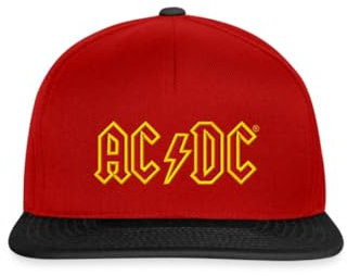 Spreadshirt AC/DC In Rot Und Gelb Stick Snapback Cap, One Size, Rot/Schwarz