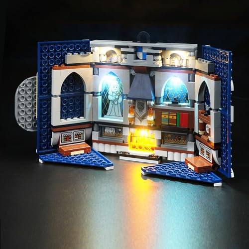 cooldac Led Licht Kit Kompatibel mit Lego 76411 Harry Potter Hausbanner Ravenclaw Set(Nur Beleuchtung), Kreative Dekorlichter Set Kompatibel mit Lego 76411 Harry Potter Hausbanner Ravenclaw Modell