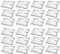 Acan Tradineur - Pack de 24 bandejas rectangulares de cartón con blonda, Fuente reciclable para Pasteles con Encaje de Papel, decoración de Fiestas, presentación de postres (Plata - 31 x 38 cm)