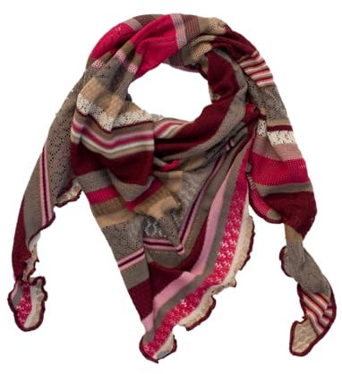 Invero, Merino Dreieckstuch/Schal Kyra, 100% Wolle (Amarena)