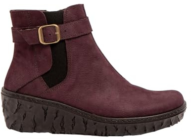 El Naturalista Damen Ankle Boots Yggdrasil, Frauen Stiefeletten,flach,Stiefel,Bootee,Booties,halbstiefel,Kurzstiefel,MORA-Black,40 EU / 7 UK