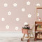 Klebekerlchen® | Wandtattoo Kinderzimmer Mädchen & Junge, Wandsticker selbstklebend, wiederverwendbare & rückstandsfreie Kinderzimmer Deko - Wandtattoo Gänseblümchen Sticker (Set mit 17 Motiven)