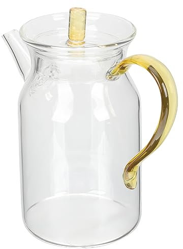 Hoement Tetera Jarra Tetera Hervidor de Agua 300ml Infusor de Vidrio Hervidor de Té de Hojas Sueltas para Infusión en Frío