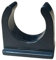 20mm Black PVC U Clip Conduit Push in Saddle - Pack of 10