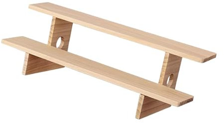 Amagogo Espositore in Legno per spezie, espositore a scaletta, espositore Robusto per Cupcake, espositore in Legno per Figure di Trucco, 55cmx20cmx17cm