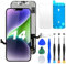 DIGI4U LCD für iPhone 14 Display Bildschirm Ersatz, 6,1 Full HD Auflösung und COF-Technologie Touchscreen Digitizer mit Reparaturset kompatibel mit iPhone 14 (A2882, A2649, A2881, A2884, A2883)