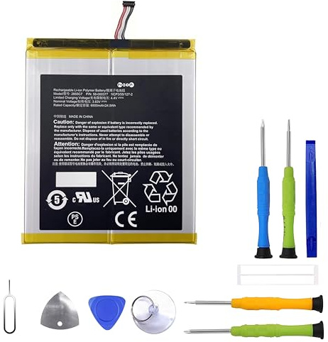 ERYNK 58-000377 Replacement Battery Compatible with HD 10 (11th Gen) T76N2B & HD 10 Plus T76N2P with Tool Kit