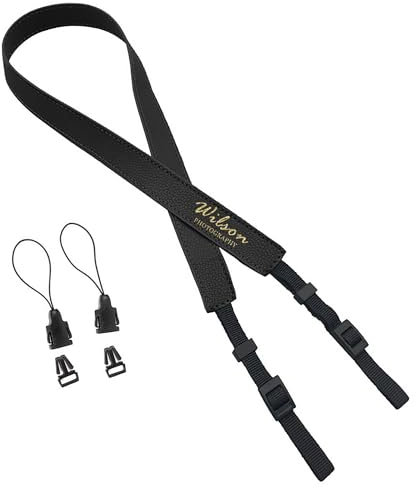 EDSG Personalised Camera Strap Leather Camera Belt Photographers Gift for Him Her Adjustable Camera Strap for Women Men Travel/Vlogging (Style-2)