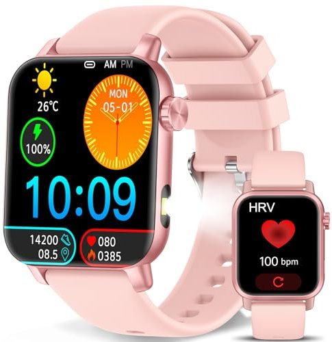 YYKY 2025 Reloj Inteligente Mujer - IP68 Impermeable,1.85 HD Smartwatch con Llamadas, Esfera Dinámica 3D, 24/7 Pulsómetro, Monitor de Sueño, 100+ Modos Deportivos con Android iOS