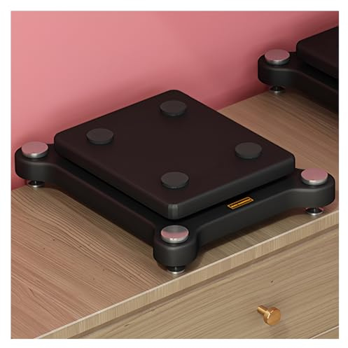 Subwoofer Isolationsständer mit verstellbaren Spikes und Gummifüßen, Lautsprecherständer Plattform mit Rollen für Studiomonitore und Subwoofer