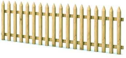 Gartenpirat Paquet de bois pour clôture à lattes Longueur 180 cm Hauteur 120 cm – Pin imprégné Lattes de clôture type C – Clôture de jardin complète avec verrous et vis