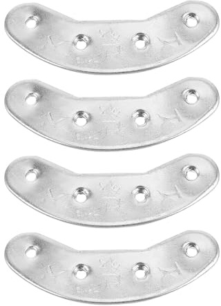 2 Pairs Metal Heel Plates Iron Heel Protectors for Boots and Footwear | Silver Finish, Easy Installation, Anti-wear Support, Outdoor and Daily Use
