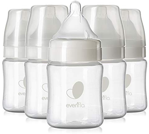 Evenflo Feeding Premium Proflo Venting Balance Plus Wide Neck Baby, Newborn and Infant Bottles - Developed by Pediatric Feeding Specialists - 5 Ounce (Pack of 6)