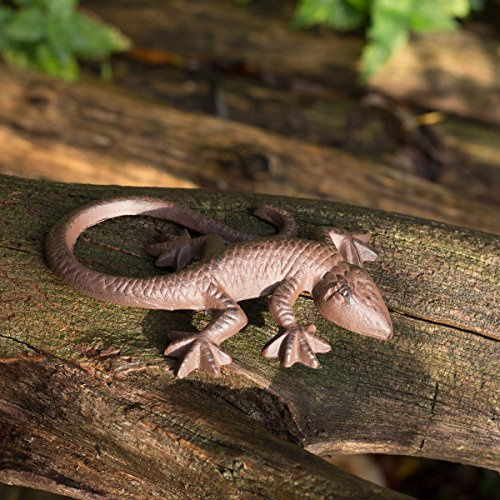 Antikas - Hübsche Eidechse, Gecko als Dokoration, Salamander aus Gusseisen