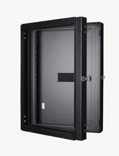 Logon RWMD16UBL Wall Mounted Rack 16U 80 kg Black Shelving Unit (80 kg, Wall Mounted Rack, 16U, Black, 48.3 cm (19), Metal