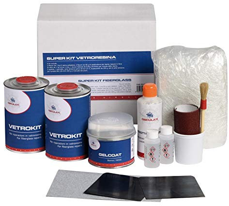 FP INOX Super Kit Réparation Fibre De Verre Résine Gel Coat Bateau Entretien Bateau