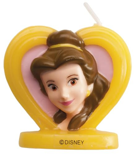 Dekora - Bougie d'Anniversaire en 3D de Belle pour Gâteaux d'Enfants - 5,5 cm