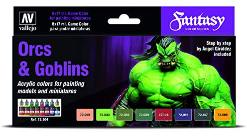 Vallejo Game Color Special Set 72304 Orcs & Goblins (8) by Angel Giraldez