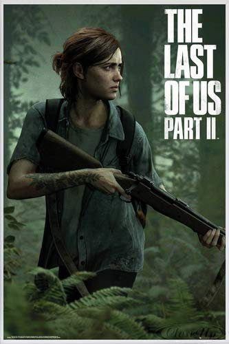 Close Up The Last of Us Part 2 Poster Ellie (93x62 cm) gerahmt in: Rahmen Weiss