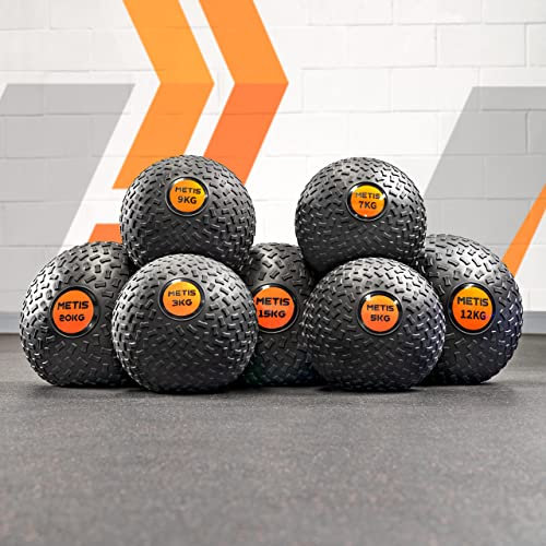 METIS Fitness Slam Ball - 3kg bis 30kg | Medizinball mit geringer Sprungkraft – Krafttraining (3kg)