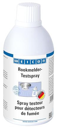 WEICON Spray Testeur pour Détecteurs de Fumée, 250 ml de gaz d'essai sans résidus pour détecteurs de fumée