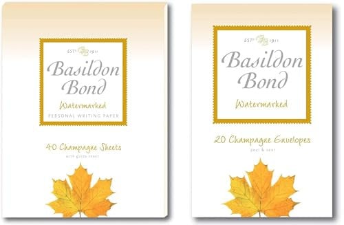 Basildon Bond No.2 Duke Champagne Letter Writing Set Includes Writing Pad & Envelopes