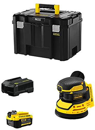Ponceuse Excentrique STANLEY FatMax SFMCW220M1T (1 Batterie de 4,0 Ah + Chargeur + TSTAK VI)