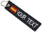 mvcen Llavero personalizado de la bandera de España, etiqueta de llaveros con texto bordado personalizado con llavero militar, llavero de amigo como regalo