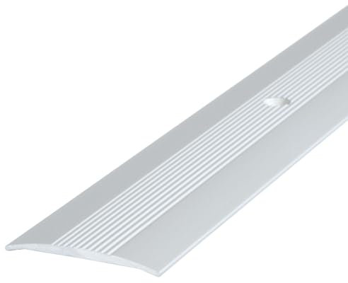 Dalsys 180cm Profilé de Jonction 38mm à Visser Aluminium Argenté, convient à différents sols