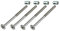 4 x HMH-Shop Bettschraube M6 x 120 mm + Quermutter M6 Bettbeschlag Innensechskant