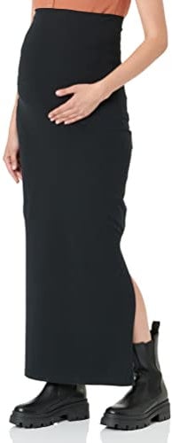 Mamalicious_NOS Mlemma Tube Maxi Skirt A E. Noos Jupe, Noir, M Femme