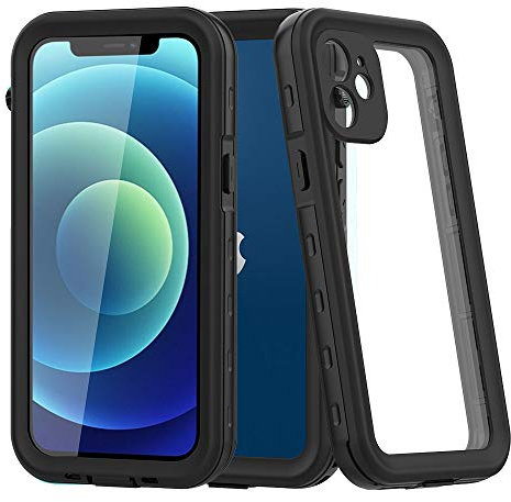 nincyee Waterproof Case for iPhone 12 Mini,Built in Screen Protector,4 in 1 Water/Dust/Snow/Shock Proof Bumper Shell Transparent Case