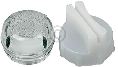 ensipart Lampenabdeckung Glas fü Backofenlampe 68 mm Ø Glashaube für Backofen kompatibel wie Bosch 00647390 transparente Kalotte inklusive Demontagehilfe