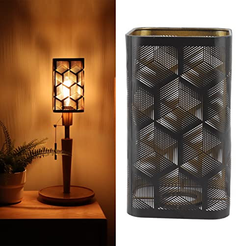 Qcwwy Metall-Licht-Schirm-Pendellampen-Käfig-dekorativer Metall-Lampen-Schirm-Abdeckungs-Lampen-Schutz-Eisen-Lampenschirm für E27 E26-Birnen-Schlafzimmer