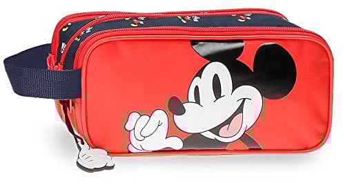 Disney Mickey Mouse Fashion Federmäppchen Dreifach Mehrfarbig 22x10x9 cm Mikrofaser, bunt, Dreifach-Etui