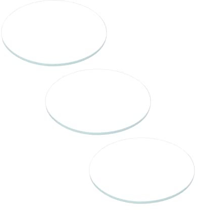 sourcing map 3Stück Uhr Glas Kristall Linse, 38mm Durchmesser 1,1mm Kantenstärke Doppelkuppel Runde Klarsichtglas Ersatzteile für Uhrmacher Uhr Glas Linse Ersatzteil