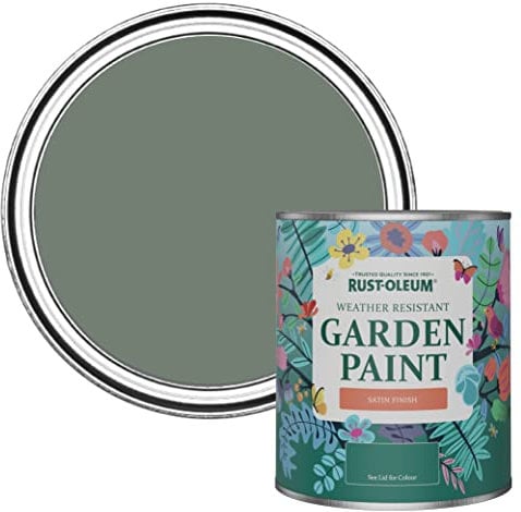 Rust-Oleum Green Mould-Resistant Garden Paint In Satin Finish - Serenity 750ml
