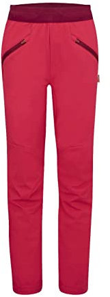 Trollkids elastische weitenverstellbare Hose für Kinder TRONFFJELL, Rubinrot/Magenta, Größe 92