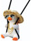 MHYMX Schwingende Ente Auto Hängend Ornament, Schaukel Ente Auto Rückspiegel Anhänger, Süße Swinging Duck Auto Innenraum Deko für Autospiegel Hängendes Zubehör