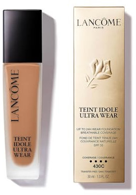 Lancôme Teint Idole Ultra Wear 430C, feuchtigkeitsspendende Full Coverage-Foundation in Beige mit natürlich mattem Finish, bis zu 24 Stunden Halt, geeignet für alle Hauttypen, 30ml