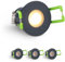 LongLife LED 4er Set Einbaustrahler Mini 3W 2700K anthrazit RAL 7016 IP65 Dimmbare Strahler für Terrassenüberdachung, Carports, Dachüberständen