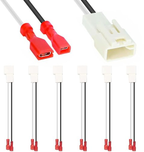 Xiatiaosann 72-8104 Speaker Harness Adapter Wire Replacement for Camery, for Corolla, for Tacoma Car Front and Rear Door Speaker (6 Pack)