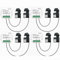 LVYXON Tuya WiFi Smart Energy Meter, 80A 2 Channel Bidirection Energy Meter with Clamp, Real Time Electricity Monitor for Home School Office(4sets)